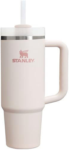 Stanley Quencher H2.0 FlowState Stainless Steel Vacuum Insulated Tumbler with Lid and Straw for Water, Iced Tea or Coffee, Smoothie and More, Black, 30 OZ / 0.89 L