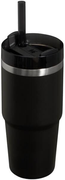 Stanley Quencher H2.0 FlowState Stainless Steel Vacuum Insulated Tumbler with Lid and Straw for Water, Iced Tea or Coffee, Smoothie and More, Black, 30 OZ / 0.89 L