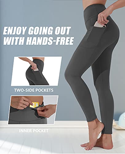 Polygon Yoga Pants for Women, High Waisted Leggings with Pockets, Tummy Control Non See Through Workout Pants