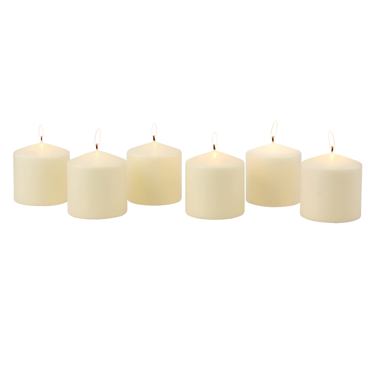 Stonebriar SB-SP-3548A Tall 3 x 6 Inch Unscented Ivory Pillar Candle Set, Set of 6, 3x6