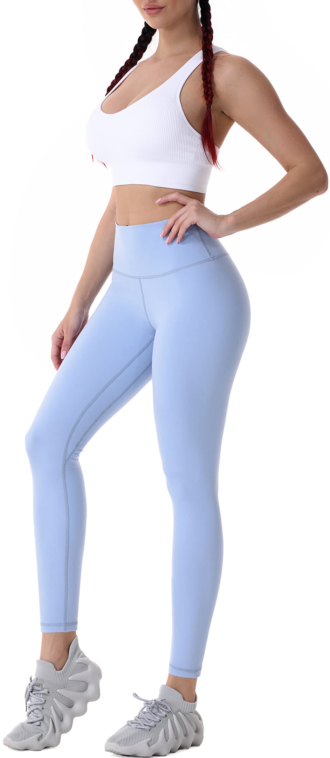 Sunzel Workout Leggings for Women, High Waisted Tummy Control Yoga Pants for Workout Gym Running 28" Inseam