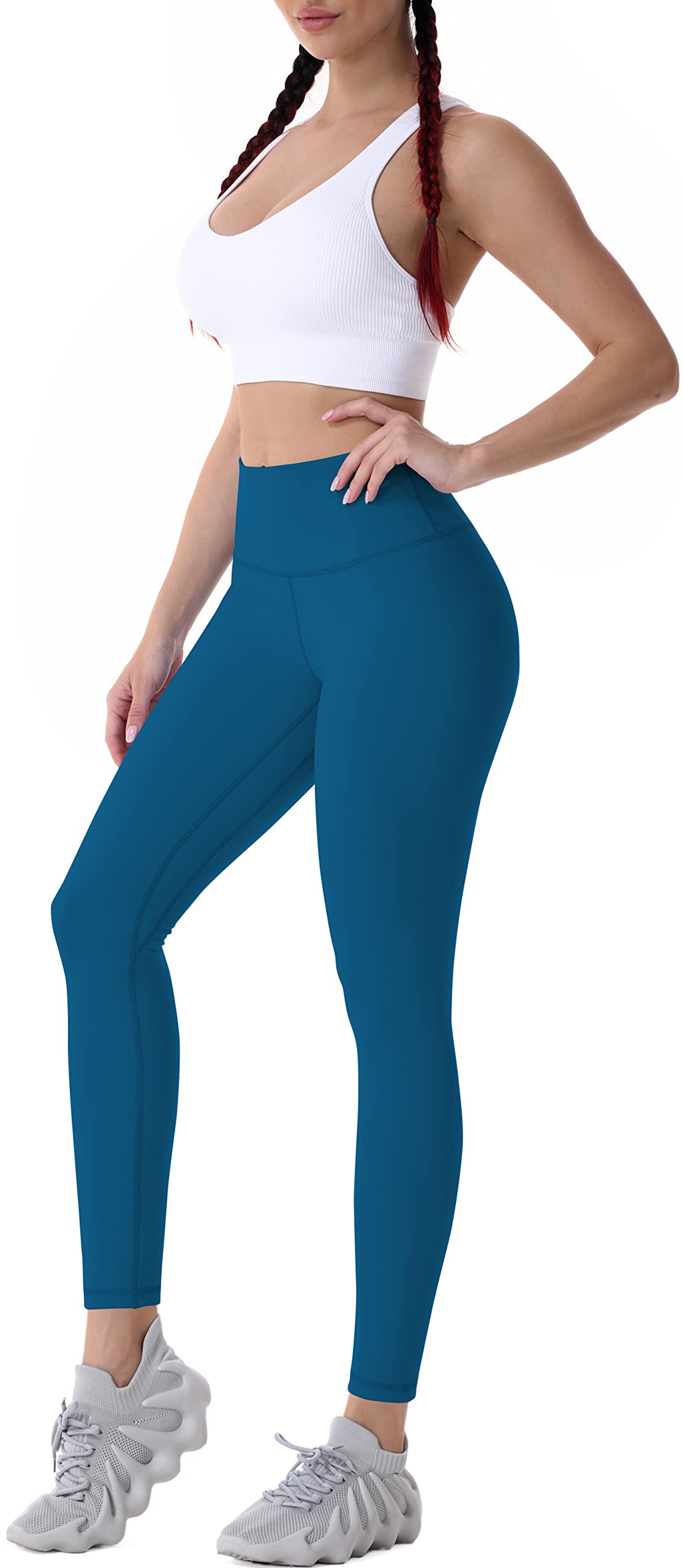 Sunzel Workout Leggings for Women, High Waisted Tummy Control Yoga Pants for Workout Gym Running 28" Inseam